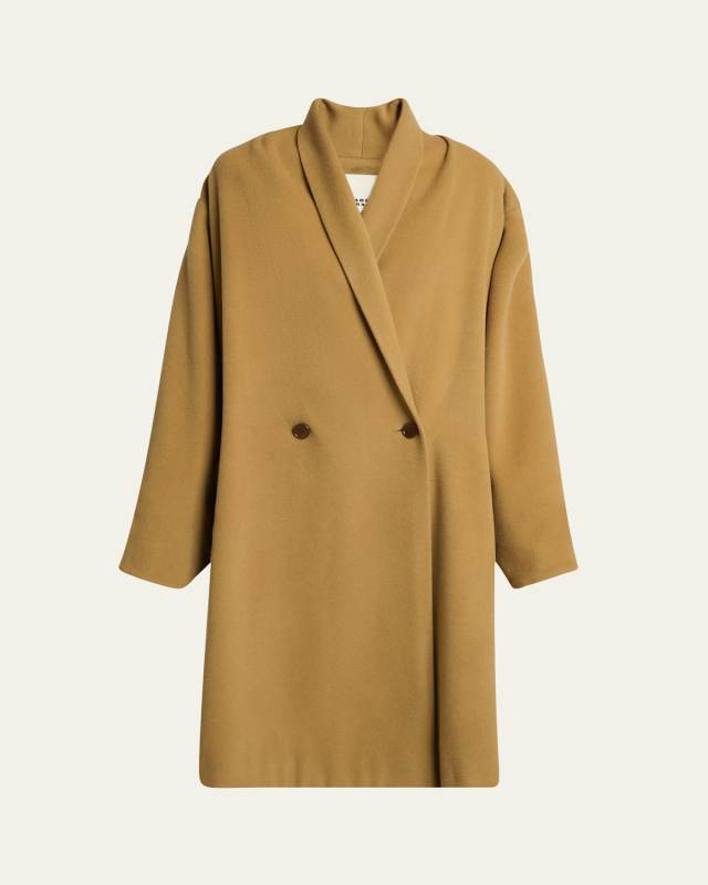 Elise Double-Breasted Wool Cashmere Coat